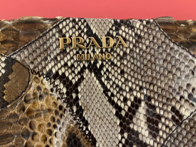 Rare PRADA Snake Skin Clutch Bag